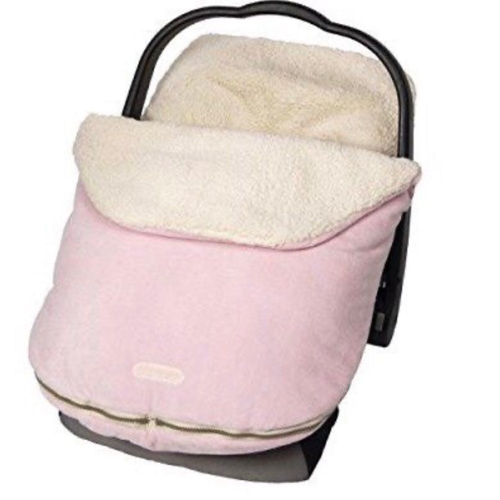 JJ Cole Collections BundleMe Pink Fleece Car Seat Blanket cover infant 0-12 m